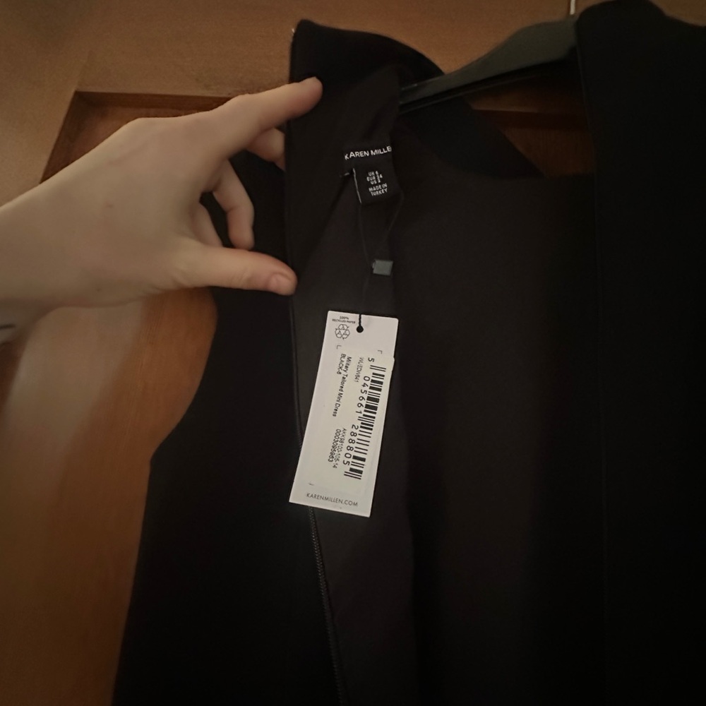 Karen Millen Black Military Tailored Mini Dress - Picture 6 of 6